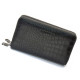 Чорний гаманець-клатч на дві блискавки із фактурної натуральної шкіри Marco Coverna MCJP-5902B
