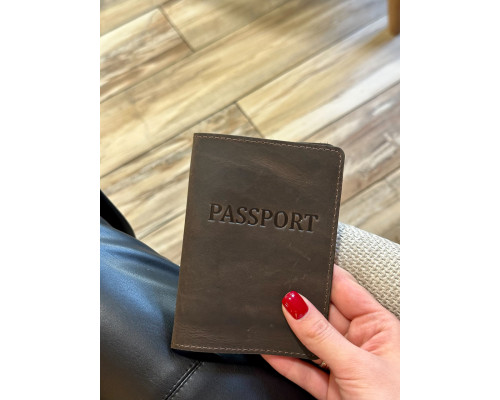 Шкіряна обкладинка для паспорта з написом 1940