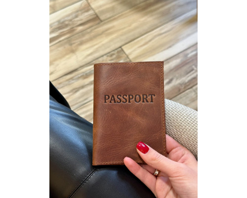 Шкіряна обкладинка для паспорта з написом 1940