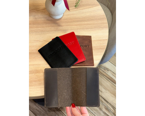 Шкіряна обкладинка для паспорта з написом 1940