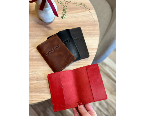 Шкіряна обкладинка для паспорта з написом 1940