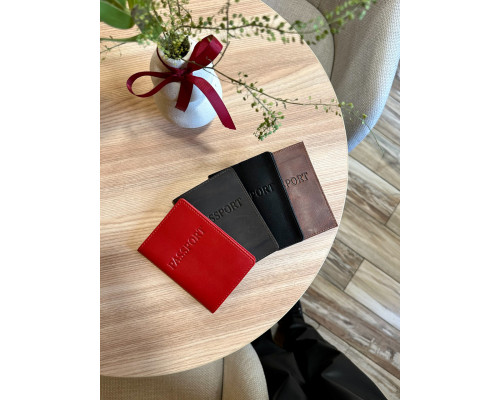 Шкіряна обкладинка для паспорта з написом 1940