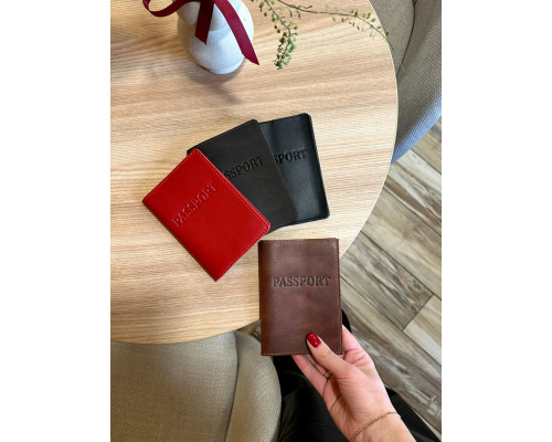 Шкіряна обкладинка для паспорта з написом 1940