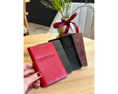 Шкіряна обкладинка для паспорта з написом 1940