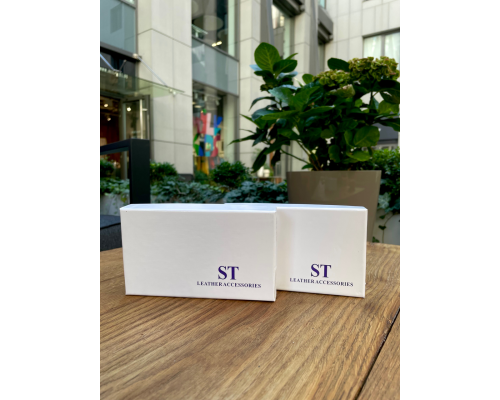 Чорна ключниця з натуральної шкіри із відділенням для грошей ST Leather B416