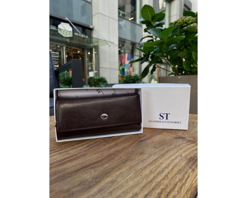 Чорна ключниця з натуральної шкіри із відділенням для грошей ST Leather B416
