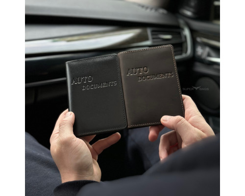 Шкіряна обкладинка для автодокументів