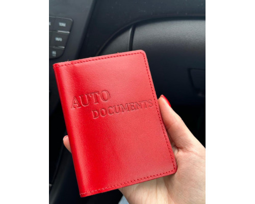 Шкіряна обкладинка для автодокументів