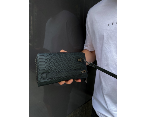 Клатч на дві блискавки з фактурною натуральною шкірою MC-086-5902С