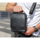 Чоловіча шкіряна сумка-барсетка 22х18х9, месенджер через плече з ручкою TD-22011