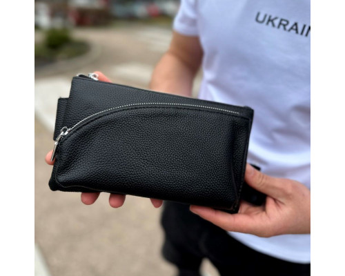 Поясна бананка унісекс 14х25х8, сумка конверт для телефону та документів TD-54928 чорна