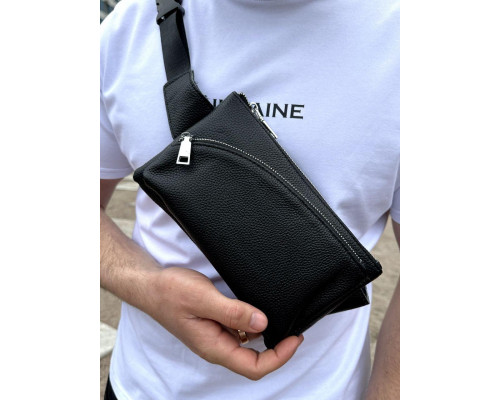 Поясна бананка унісекс 14х25х8, сумка конверт для телефону та документів TD-54928 чорна