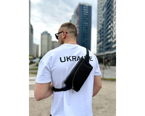 Поясна бананка унісекс 14х25х8, сумка конверт для телефону та документів TD-54928 чорна