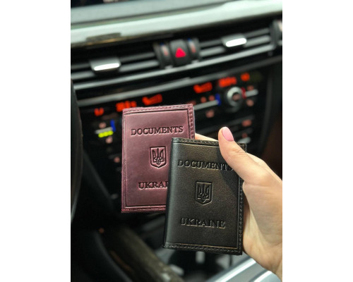 Шкіряна обкладинка для ID-паспорта та водійських прав 2186-1B