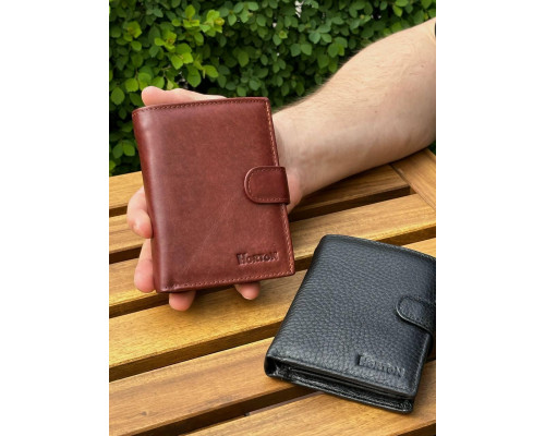 Чоловічий шкіряний гаманець люкс, чоловіче портмоне натуральна шкіра HORTON 301B