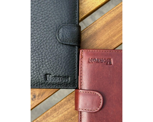 Чоловічий шкіряний гаманець люкс, чоловіче портмоне натуральна шкіра HORTON 301B
