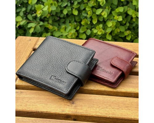 Чоловічий гаманець натуральний гаманець чорний, коричневий HORTON 208