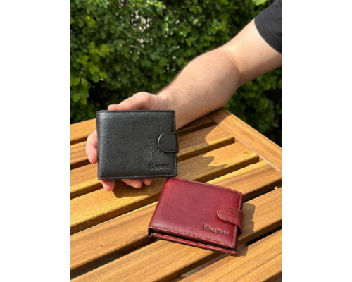 Чоловічий гаманець натуральний гаманець чорний, коричневий HORTON 208