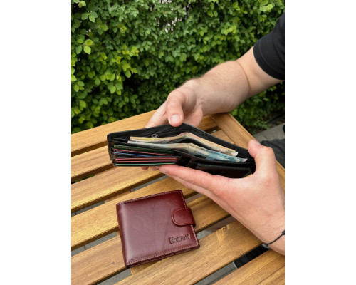 Чоловічий гаманець натуральний гаманець чорний, коричневий HORTON 208