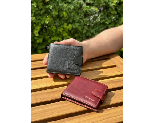 Чоловічий гаманець натуральний гаманець чорний, коричневий HORTON 208