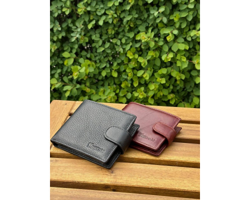 Чоловічий гаманець натуральний гаманець чорний, коричневий HORTON 208