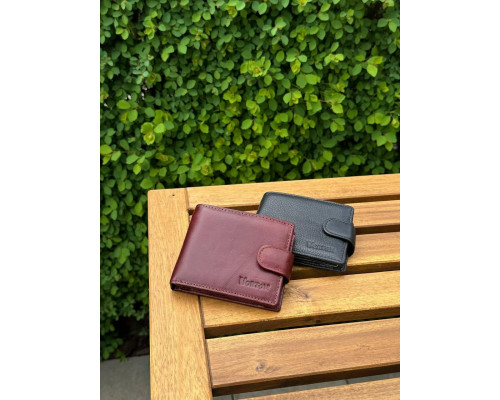 Чоловічий гаманець натуральний гаманець чорний, коричневий HORTON 208