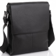 Чоловічий класичний месенджер 23х26х6, шкіряний барсетка через плече Tiding Bag 2862 чорний