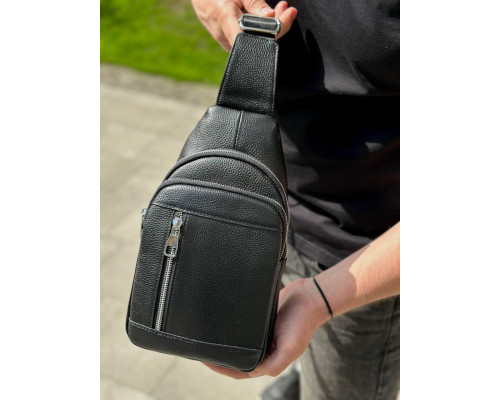 Чоловічий стильний слінг на плече 18х32х6, сумка рюкзак для подорожей та відпочинку TIDING BAG 7862 чорна