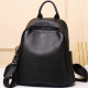 Жіночий шкіряний рюкзак міського типу 23х30х13, сумка на спину під мат, чорна
