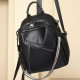 Стильна жіноча сумка міська на плечі 25х33х14, рюкзак з натуральної шкіри, чорний