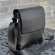 Шкіряна сумка чоловіча через плече 21х23х5.5, м'яка барсетка для гаджетів Tiding Bag 12977 чорна