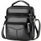 Чоловіча сумка барсетка 17x21x9, шкіряна сумочка планшет Tiding Bag 75003 чорна