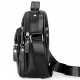 Чоловіча сумка барсетка 17x21x9, шкіряна сумочка планшет Tiding Bag 75003 чорна