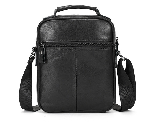 Сумка-барсетка чоловіча через плече 22х18х8, шкіряна сумочка планшет Tiding Bag TD-69291 чорна