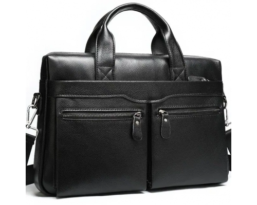Чоловіча сумка для офіса 39x28×8, портфель папка для ноутбука та паперів SK N76955 чорний