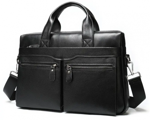 Чоловіча сумка для офіса 39x28×8, портфель папка для ноутбука та паперів SK N76955 чорний