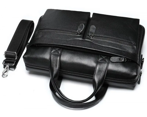 Чоловіча сумка для офіса 39x28×8, портфель папка для ноутбука та паперів SK N76955 чорний