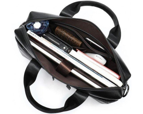 Чоловіча сумка для офіса 39x28×8, портфель папка для ноутбука та паперів SK N76955 чорний