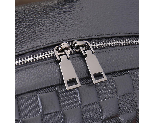 Рюкзак чоловічий шкіряний 30х41х15, міський наплічник для ноутбука та документів Tiding Bag 63989 чорний