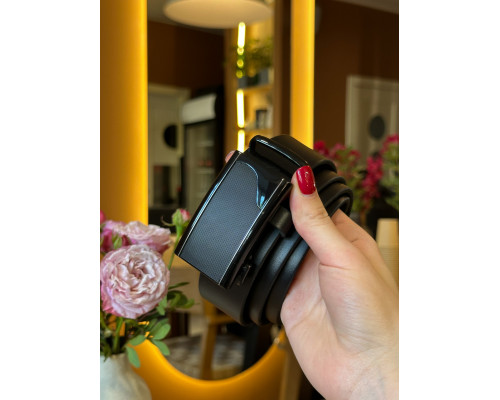 Чоловічий шкіряний ремінь із пряжкою автомат 8490