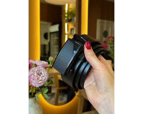 Чоловічий шкіряний ремінь із пряжкою автомат 8490