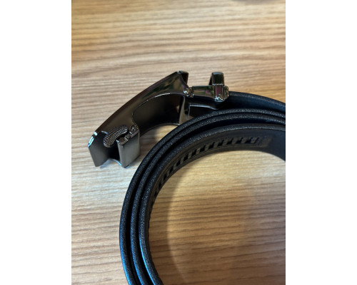 Чоловічий шкіряний ремінь із пряжкою автомат 8490