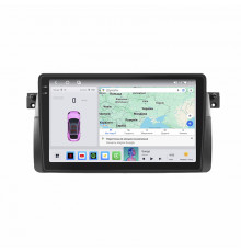 Штатная магнитола Lesko для BMW 3 серии IV (E46) Рестайлинг 2001-2007 экран 9" 4/64 QLED CarPlay 4G Wi-Fi GPS 360 Prime