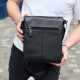 Сумка месенджер 21.5x25x7 шкіряна барсетка для чоловіків Tiding Bag 35775 чорна