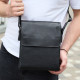 Сумка месенджер 21.5x25x7 шкіряна барсетка для чоловіків Tiding Bag 35775 чорна