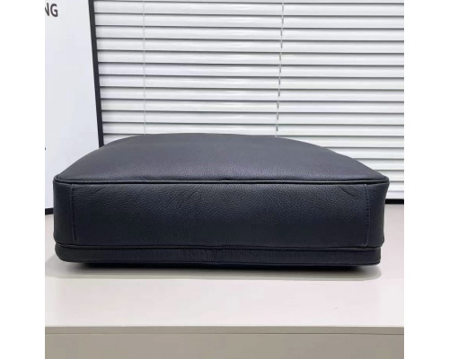 Шкіряна чоловіча ділова сумка для ноутбука 40x27x10, офісний портфель Tiding Bag 56901, чорний