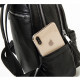 Жіночий шкіряний рюкзак міський 35х26х17, наплічник з натуральної шкіри, чорний