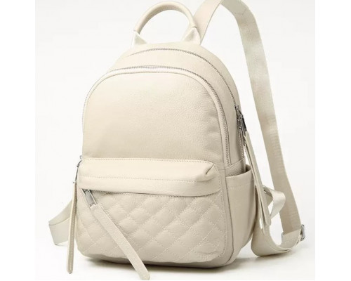 Жіночий шкіряний наплічник міський 35х26х17, рюкзак з натуральної шкіри, білий