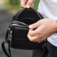 Чоловіча сумка-барсетка через плече з ручкою 21х26х6 сумка месенджер шкіряна Tiding Bag M616932 чорна