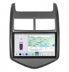 Штатная магнитола Lesko для Chevrolet Aveo II 2011-2020 экран 9" 4/64 QLED CarPlay 4G Wi-Fi GPS 360 Prime